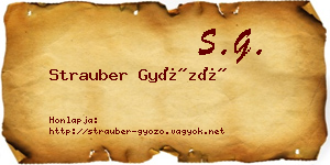 Strauber Győző névjegykártya